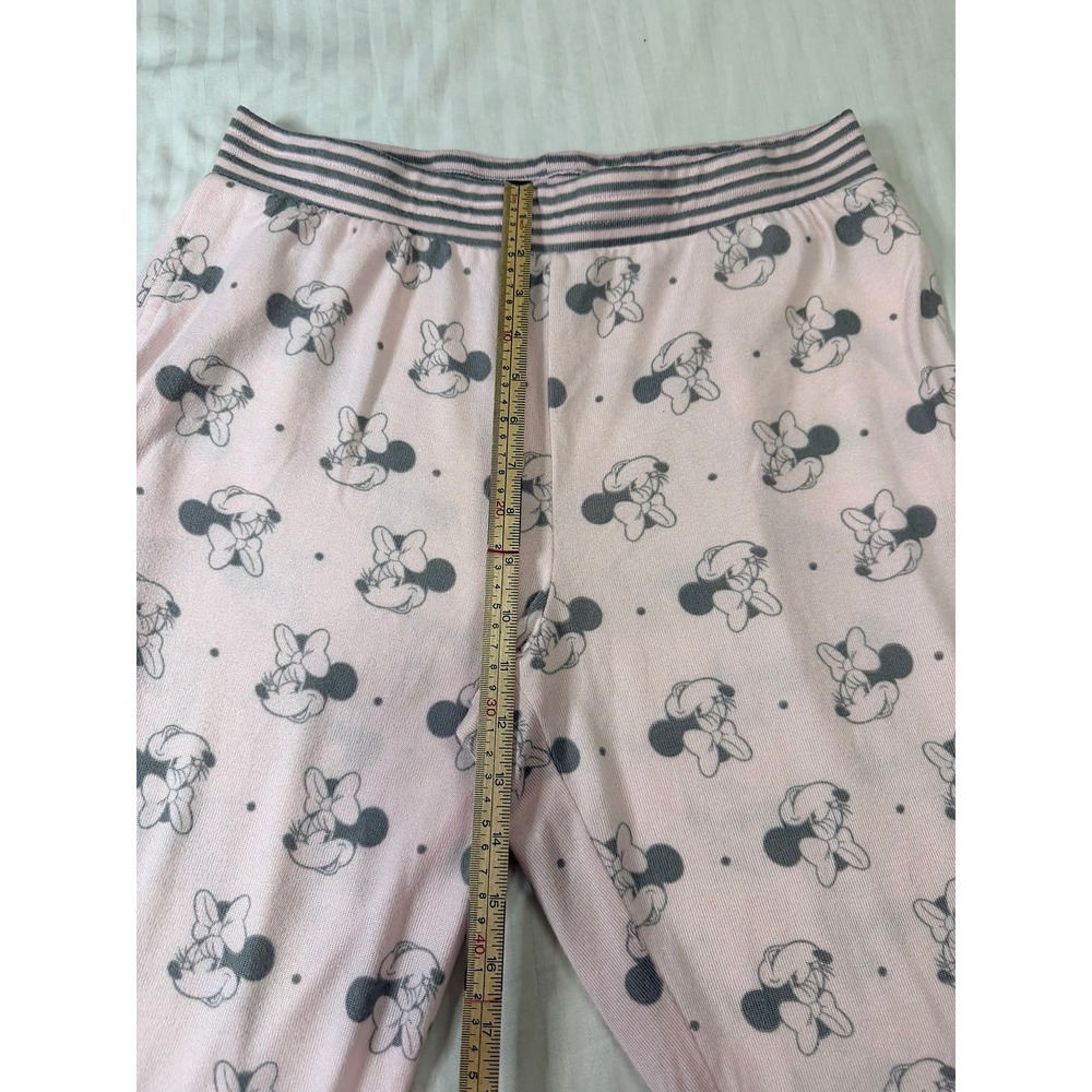 Disney Minnie Mouse Pink Gray Pajama Set Top Pants Women Medium - Picture 11 of 14